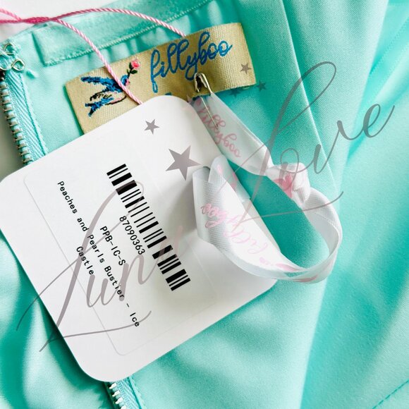 FILLYBOO Peaches & Pearls Bustier In Pastel Aqua (size S) NWT - Picture 9 of 10